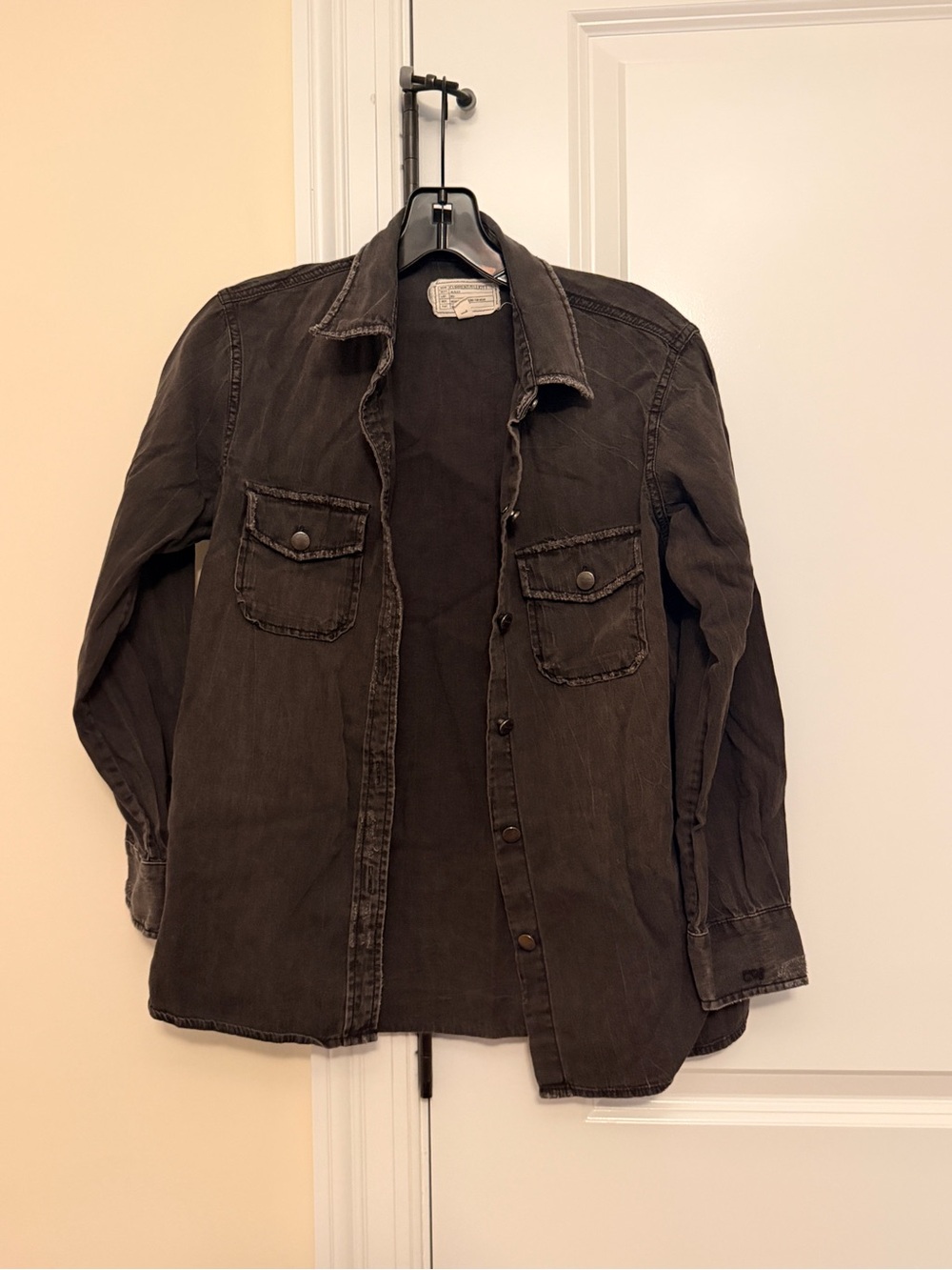 Current/Elliott women Washed black Button-Up shirt